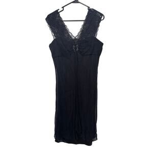 Tahari Arthur S. Levine Black Lace Silk Dress Women's Size 10
